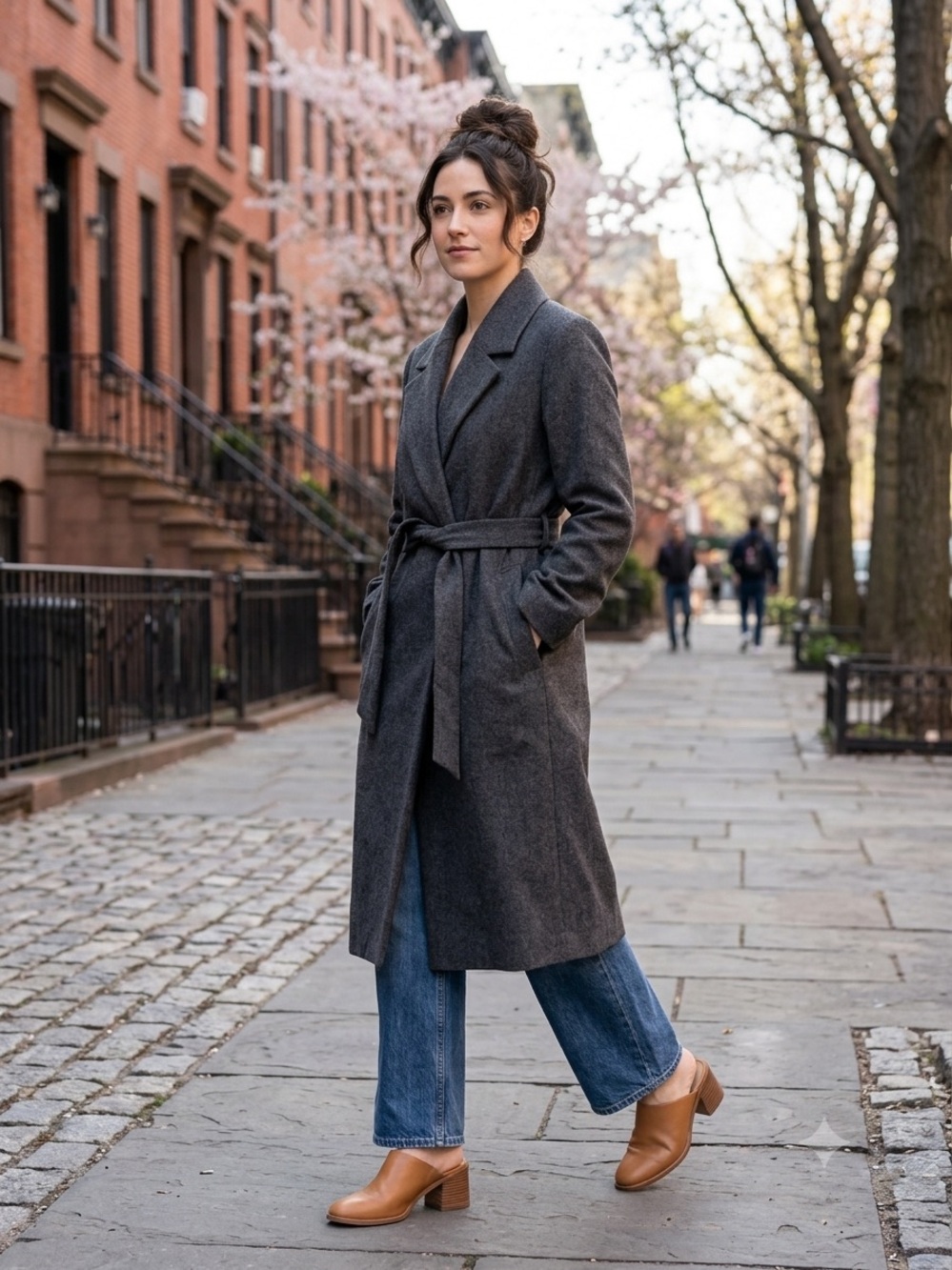 Everlane Charcoal Gray Robe Coat